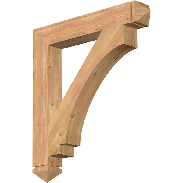 Ekena Millwork Imperial Arts & Crafts Smooth Bracket, Western Red Cedar, 5 1/2"W x 38"D x 42"H BKT06X38X42IMP03SWR - main